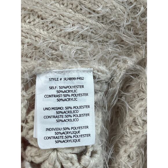 Ryu: Boho Lace Style Back Open Knit Cardigan Women's Size M/L Western Festival - Picture 6 of 10